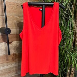 Express red v neck sleeveless tank. XL